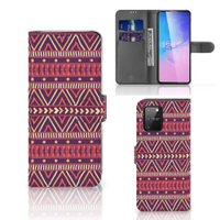 Samsung S10 Lite Telefoon Hoesje Aztec Paars - thumbnail