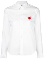 Comme Des Garçons Play embroidered heart shirt - Blanc