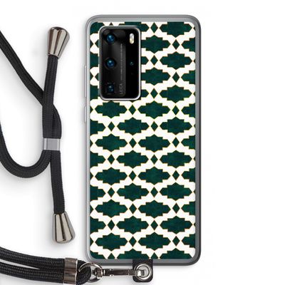Moroccan tiles: Huawei P40 Pro Transparant Hoesje met koord