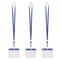 30x Badgehouder met blauw keycord