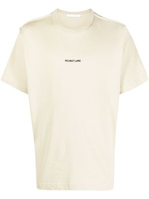 Helmut Lang t-shirt en coton à logo brodé - Tons neutres