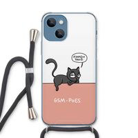 GSM poes: iPhone 13 Transparant Hoesje met koord