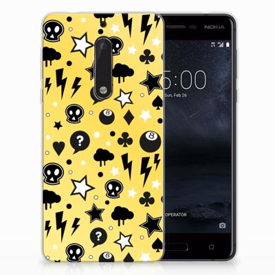 Silicone Back Case Nokia 5 Punk Geel Silicone Back Case Nokia 5 Punk Geel