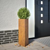 VidaXL Plantenbakken 2 st driehoekig 30x26x75 cm weervast staal
