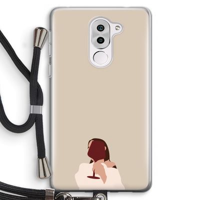 I drink wine: Honor 6X Transparant Hoesje met koord