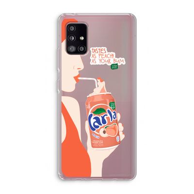 Peach please!: Samsung Galaxy A51 5G Transparant Hoesje