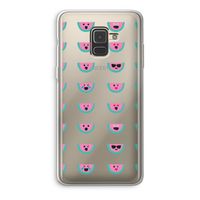 Smiley watermeloenprint: Samsung Galaxy A8 (2018) Transparant Hoesje