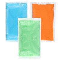 Holi kleurpoeder - 3x kleuren zakjes - 70 gr per zakje - festival/party - heilig kleuren poeder