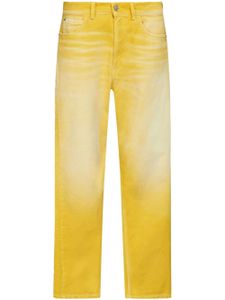 Marni jean droit à effet délavé - Jaune