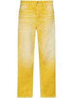 Marni jean droit à effet délavé - Jaune