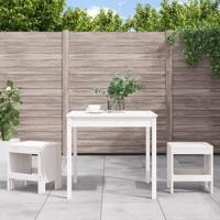 3-delige Bistroset massief grenenhout wit