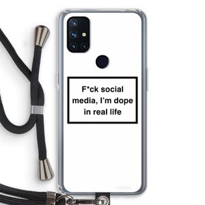I'm dope: OnePlus Nord N10 5G Transparant Hoesje met koord