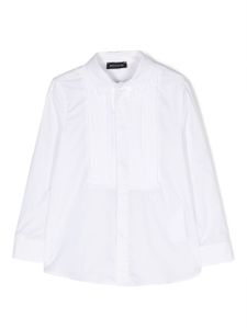 Monnalisa chemise à plastron plissé - Blanc