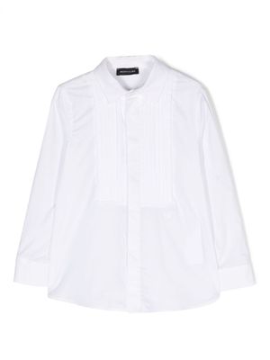 Monnalisa chemise à plastron plissé - Blanc