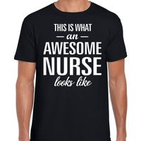 Awesome nurse / verpleeger cadeau t-shirt zwart heren Awesome nurse / verpleeger cadeau t-shirt zwart heren