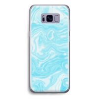 Waterverf blauw: Samsung Galaxy S8 Transparant Hoesje