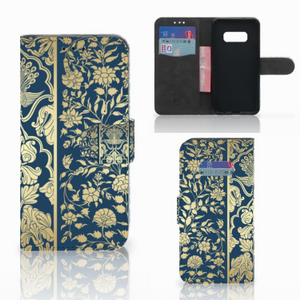 Samsung Galaxy S10e Hoesje Beige Flowers