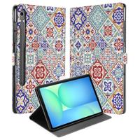 Book Case Hoesje met Standaard Tiles Color Samsung Galaxy Tab S10 FE | Tab S9 FE