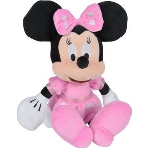 Pluche Disney Minnie Mouse knuffel met roze jurk 19 cm speelgoed   -