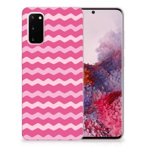 Samsung Galaxy S20 TPU bumper Waves Pink