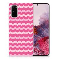 Samsung Galaxy S20 TPU bumper Waves Pink