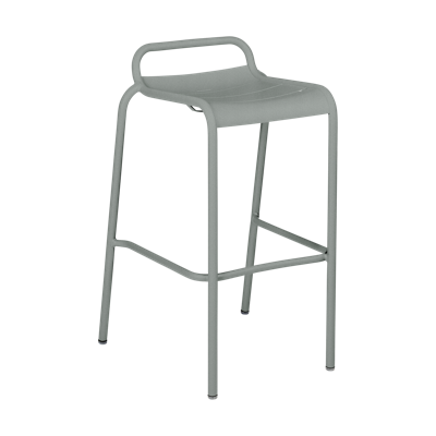 Fermob Luxembourg barkruk lage rug H80 Lapilli Grey