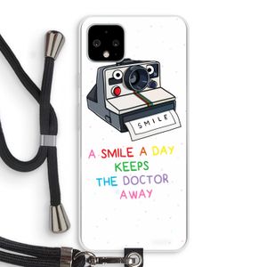 Smile: Pixel 4 XL Transparant Hoesje met koord