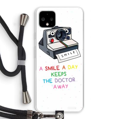 Smile: Pixel 4 XL Transparant Hoesje met koord