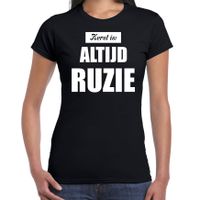 Zwart fout kerstshirt / t-shirt Kerst is: altijd ruzie outfit dames