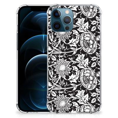 iPhone 12 | 12 Pro Case Black Flowers iPhone 12 | 12 Pro Case Black Flowers