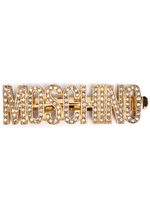 Moschino barrette strassée à plaque logo - Or - thumbnail