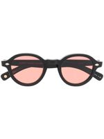 Garrett Leight lunettes de soleil Flipper à monture ronde - Noir