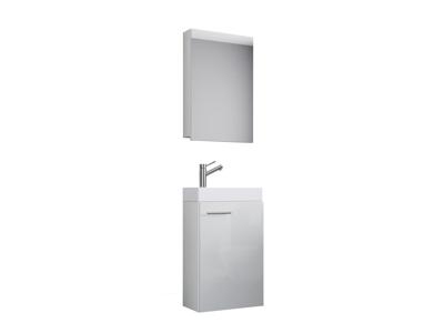 VCM Gastenwastafel Slito (Spiegelkast, Wit)