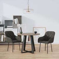 Eetkamerstoelen 2 st fluweel donkergrijs - thumbnail