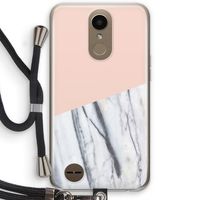 A touch of peach: LG K10 (2017) Transparant Hoesje met koord