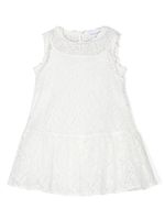 Ermanno Scervino Junior robe sans manches à imprimé graphique - Blanc