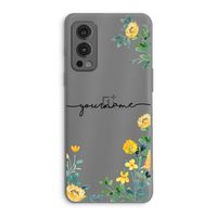 Gele bloemen: OnePlus Nord 2 5G Transparant Hoesje