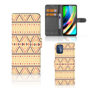 Motorola Moto G9 Plus Telefoon Hoesje Aztec Yellow