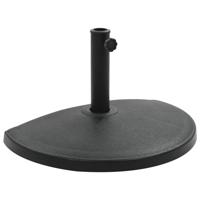 Parasolvoet halfrond 15 kg polyresin zwart