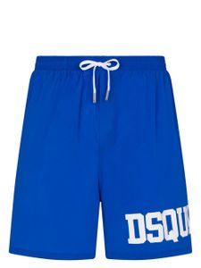 DSQUARED2 short de bain à logo imprimé - Bleu