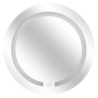 5Five Badkamer wandspiegel LED - Op batterijen - zilver - Dia 45 cm - rechthoek