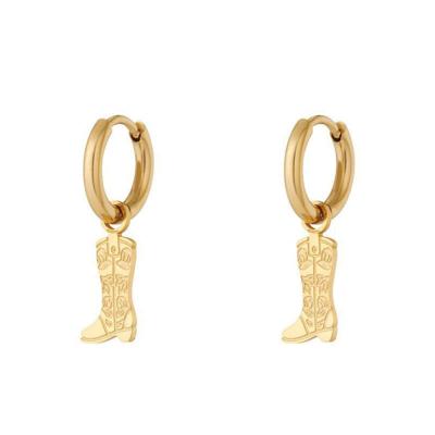 Cowboy Boots Oorbellen Goud