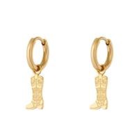 Cowboy Boots Oorbellen Goud