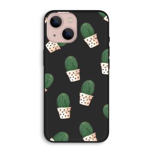 Cactusprint roze: iPhone 13 Biologisch afbreekbaar hoesje
