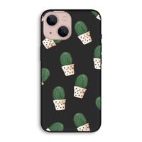 Cactusprint roze: iPhone 13 Biologisch afbreekbaar hoesje