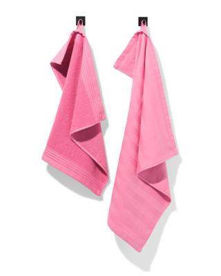 HEMA Set Keuken- En Theedoeken 50x70cm Katoen Streep Roze - 2 Stuks