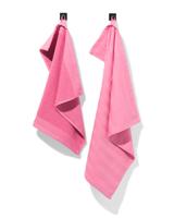 HEMA Set Keuken- En Theedoeken 50x70cm Katoen Streep Roze - 2 Stuks
