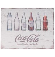 Coca-Cola Flessen Evolutie Houten Bord