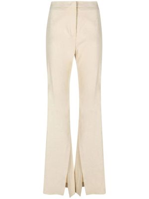 PINKO pantalon évasé à fentes - Tons neutres