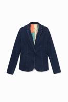 Slim fit denim blazer - BLUE - 36